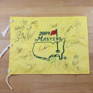 2009 Masters Signed Pin Flag- Signed by 26